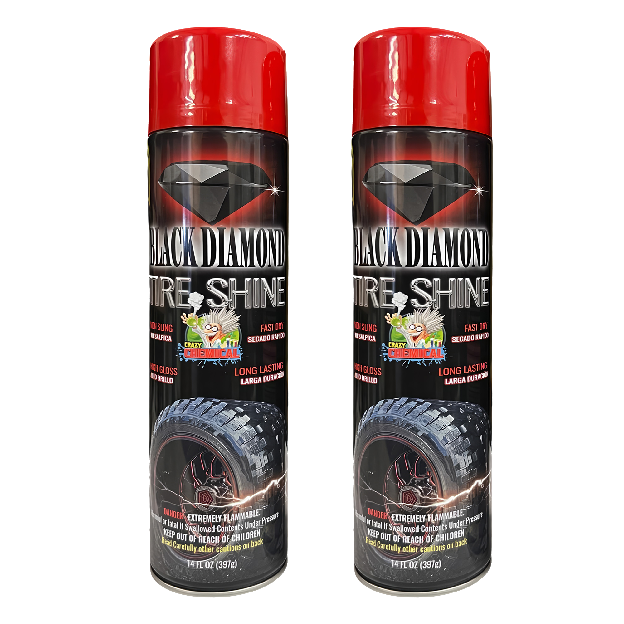 Black Diamond Tire Shine 14oz (Pack of 2)